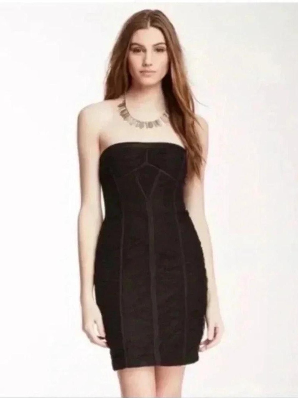 BCBGMaxAzria Strapless Black Bodycon Dress